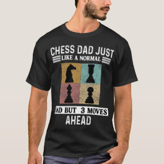 Vintager Schachspieler Retro Design Schachfiguren T-Shirt