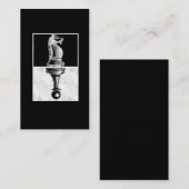 Vintager Schachspieler Spielplatz und Ritterspiel Visitenkarte (Vorne/Hinten)