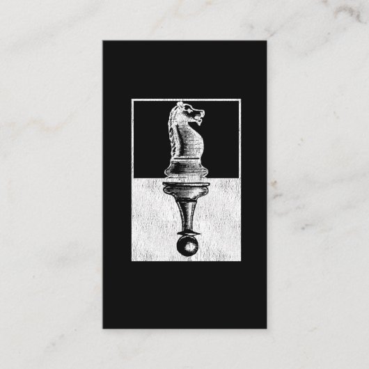 Vintager Schachspieler Spielplatz und Ritterspiel Visitenkarte (Vorderseite)