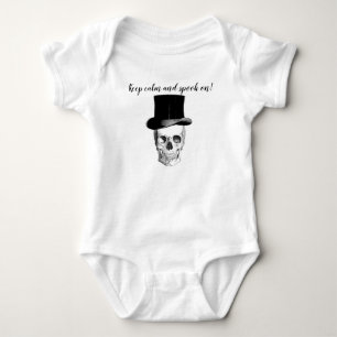 Vintager Schädel Behielt Ruhe und verwöhnte Babybo Baby Strampler