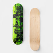 Vintager Schädel: Fahrt mit Retro-Rebell-Stil Skateboard (Vorderseite)
