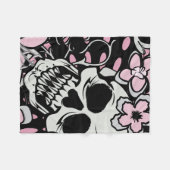 Vintager Schädel Fleecedecke (Vorderseite (Horizontal))