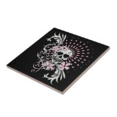 Vintager Schädel Fliese (Seite)