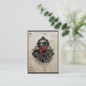 Vintager Schädel - Geschäfts-Karte Visitenkarte (Stehend Vorderseite)