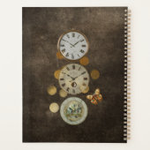 Vintager Schädel Gothic Floral Personalisiert Planer (Rückseite)