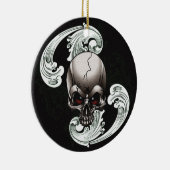 Vintager Schädel Keramik Ornament (Rechts)