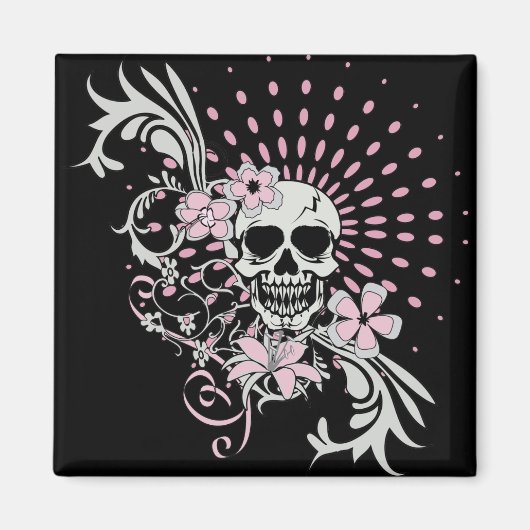 Vintager Schädel Magnet (Vorne)