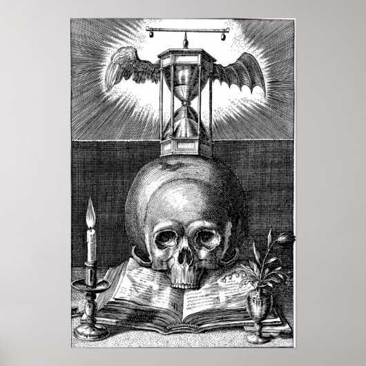 Vintager Schädel Poster (Vorne)