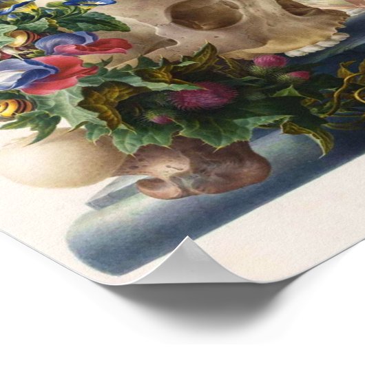 Vintager Schädel Poster (Ecke)