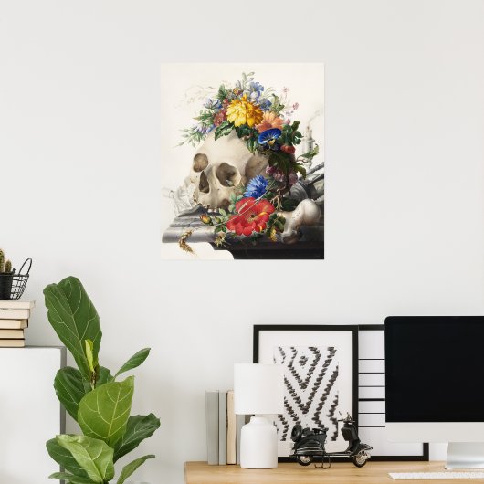 Vintager Schädel Poster (Heimbüro)