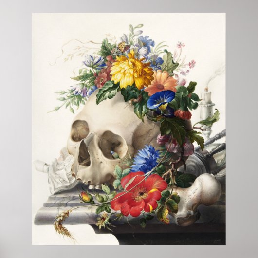 Vintager Schädel Poster (Vorne)