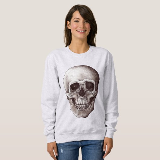 Vintager Schädel Sweatshirt (Vorne ganz)