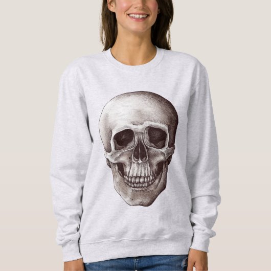 Vintager Schädel Sweatshirt (Vorderseite)