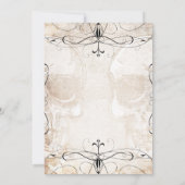 Vintager Schädel u. Schnörkel, die Einladung (Rückseite)