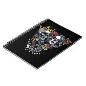 Vintager Schädel und Rose, Tote Liebe, Notizblock (Linke Seite)