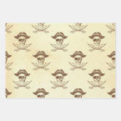 Vintager Schädel und Schwerter-Piraten Geschenkpapier Set (Vorderseite 3)