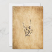 Vintager Schädelhalloween Einladung (Rückseite)