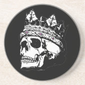 Vintager Schädelkönig mit Crown Drink Untersetzer (Vorne)