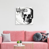 Vintager Schädelkopf Leinwanddruck (Insitu (Wohnzimmer))