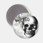 Vintager Schädelkopf Magnet (Vorderseite/Rückseite)