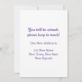 Vintager Schaden im Notfall Adresswechsel Karte (Rückseite)