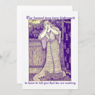 Vintager Schaden im Notfall Adresswechsel Karte