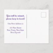 Vintager Schaden im Notfall Adresswechsel Postkarte (Rückseite)