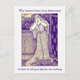 Vintager Schaden im Notfall Adresswechsel Postkarte