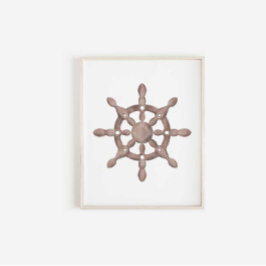 Vintager Schafraddruck in Wasserfarbe Poster