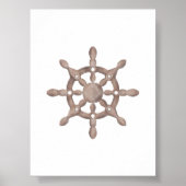 Vintager Schafraddruck in Wasserfarbe Poster (Vorne)