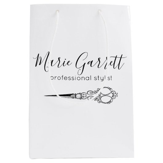 Vintager Scheren Mittlere Geschenktüte (Vorderseite)