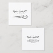 Vintager Scheren Quadratische Visitenkarte (Vorne/Hinten)