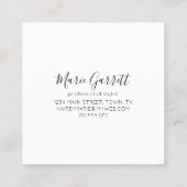 Vintager Scheren Quadratische Visitenkarte (Rückseite)