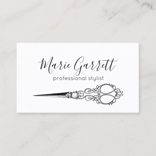 Vintager Scheren Visitenkarte (Vorderseite)