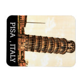 Vintager Schießturm von Pisa - Italien Magnet (Horizontal)