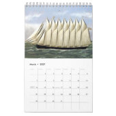Vintager Schiffskalender Kalender (Mär 2027)