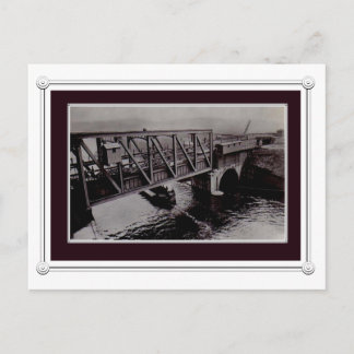 Vintager Schiffskanal Postkarte