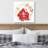 Vintager Schimpanse Leinwanddruck (Insitu (Schlafzimmer))
