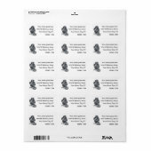 Vintager Schimpanse Zeichnend Adressaufkleber (Vorne)