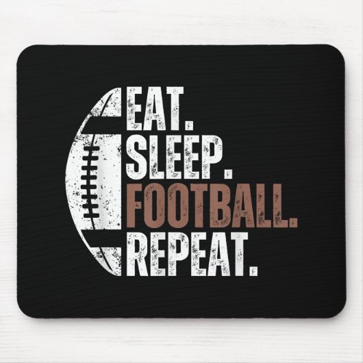 Vintager Schlaf Fußball Wiederholung Mousepad (Vorne)