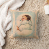 Vintager Schlafenbaby-Wächter-Engel Kissen (Decke)