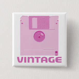 Vintager schlaffer rosa Knopf Button