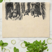 Vintager Schläger 1800s Fliegenfox-Schläger Küchentuch (Gefaltet)