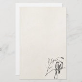 Vintager Schläger-Schwanz-Kolibri-personalisierter Briefpapier (Vorne/Hinten)