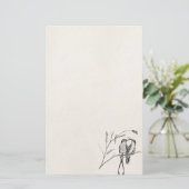 Vintager Schläger-Schwanz-Kolibri-personalisierter Briefpapier (Stehend Vorderseite)