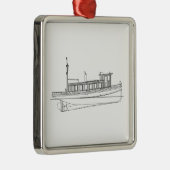 Vintager Schlepper Ornament Aus Metall (Rechts)