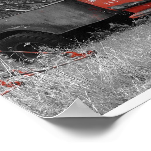 Vintager Schleppwagen Poster (Ecke)