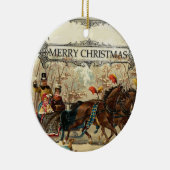 Vintager Schlittelweg Keramik Ornament (Rechts)