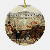 Vintager Schlittelweg Keramik Ornament (Vorne)