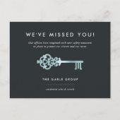 Vintager Schlüssel für das echte Anwesen Postkarte (Vorderseite)